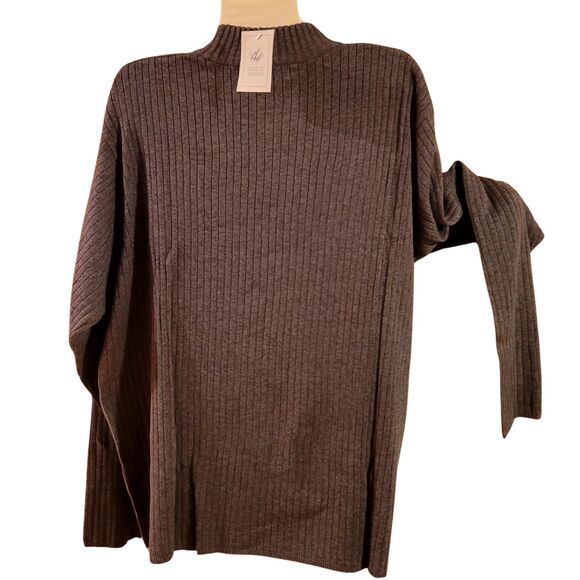 Lord & Taylor Casual Classics Men's XL Brown Mock Turtleneck Sweater Long Sleeve - Picture 1 of 3
